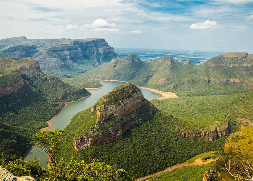 Uitzicht op Blyde River Canyon tijdens rondreis op de Panoramaroute, Zuid-Afrika