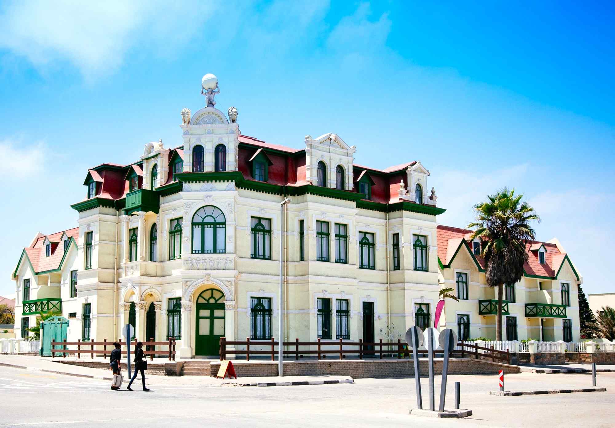 Het centrum van Swakopmund in Namibie