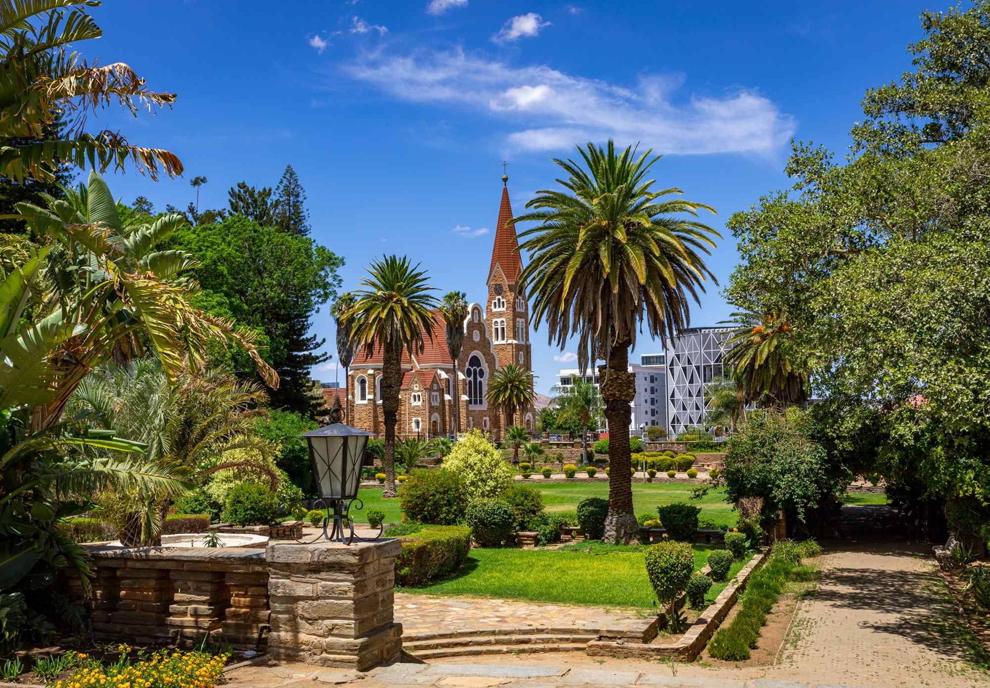 Windhoek in Namibie, einde van de rondreis