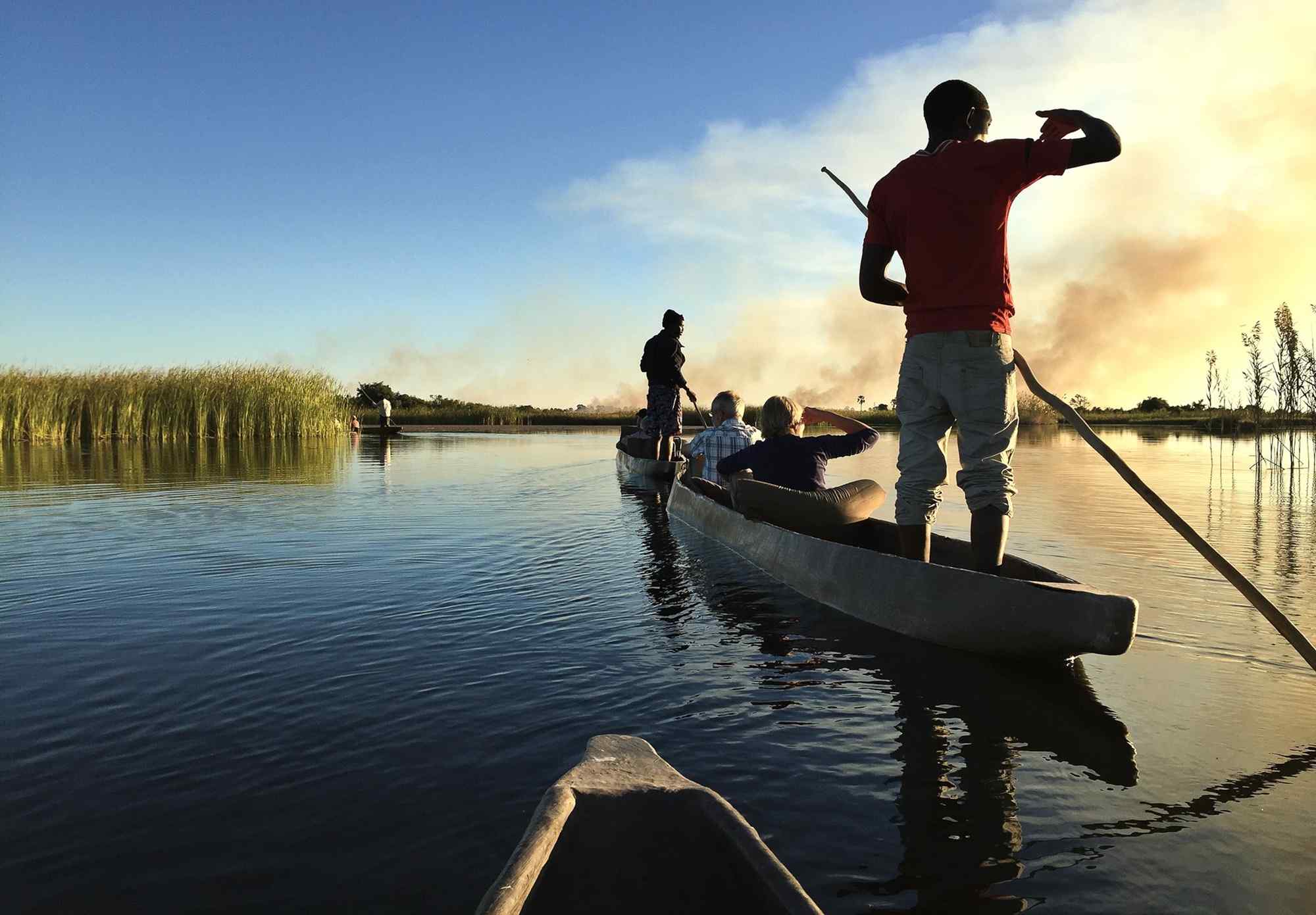 Namibie-groepsreis-Botswana, varen in de Okavango