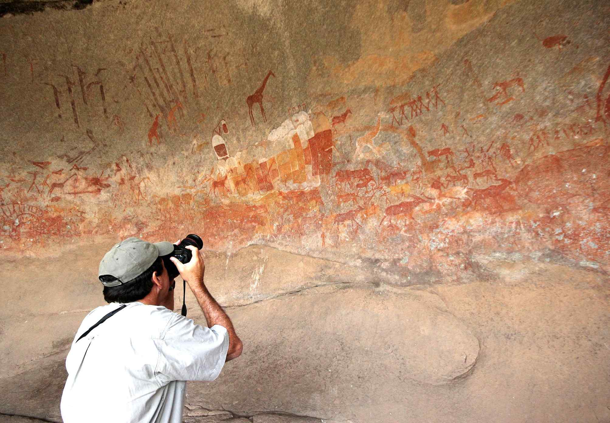 rotstekeningen in Matopo, Zimbabwe