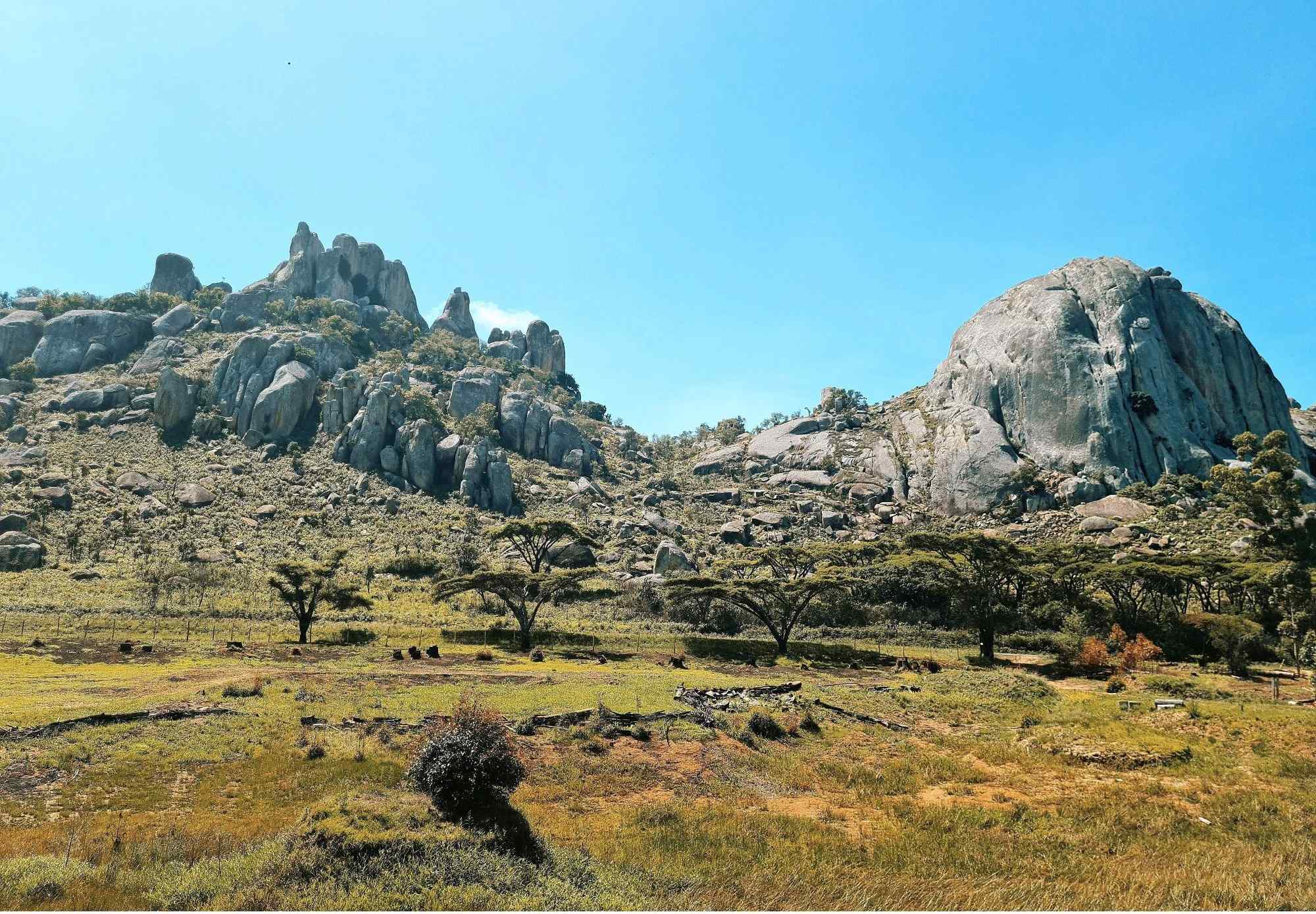 Het landschap van Nyanga, Zimbabwe