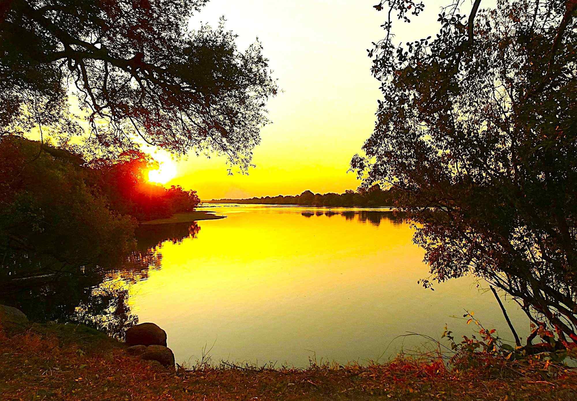 De Kafua rivier in Zambia