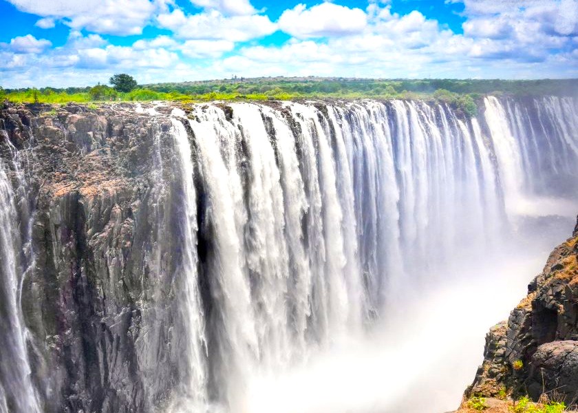 De Victoria watervallen in Zambia