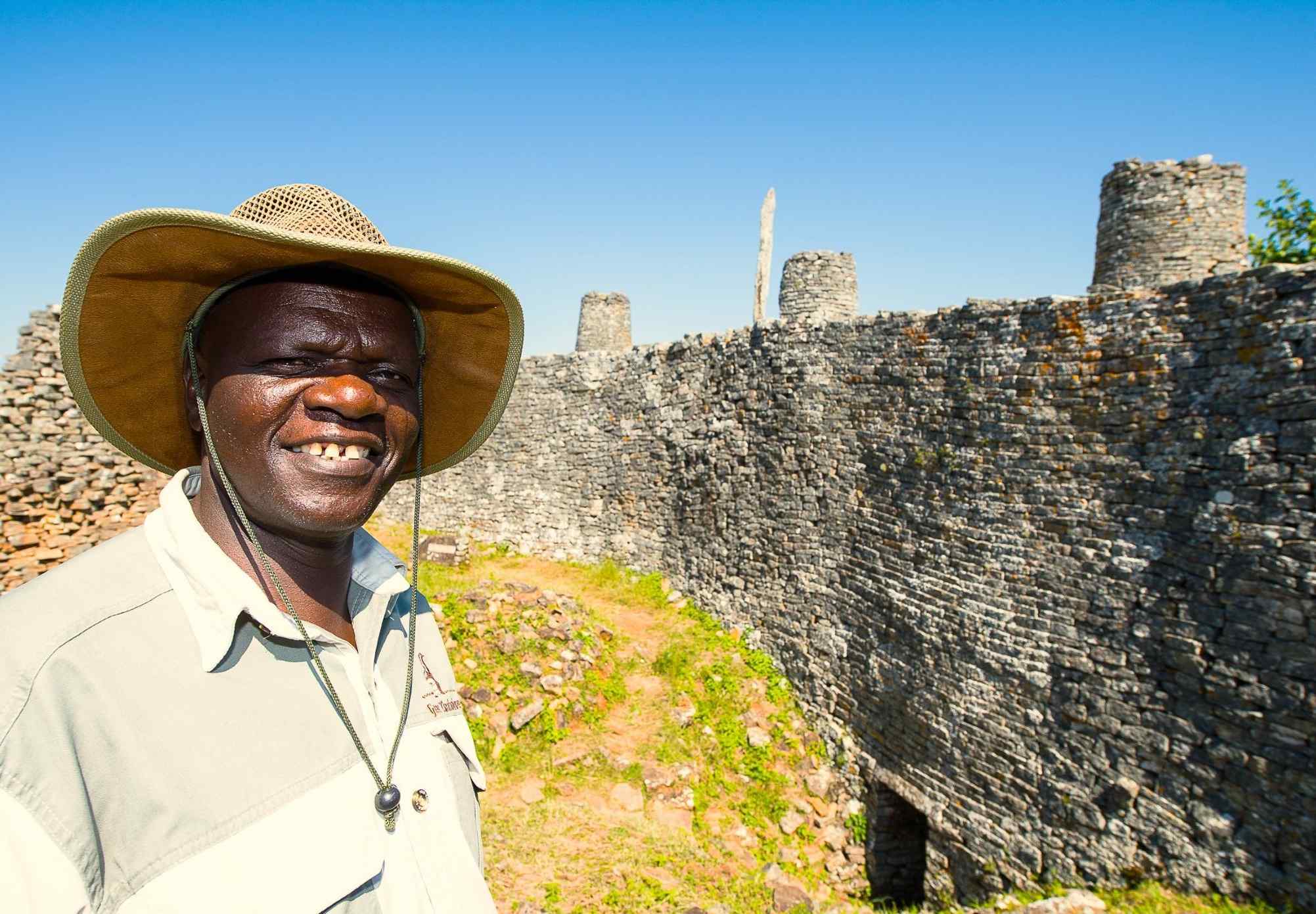 een professionele gids in Zimbabwe